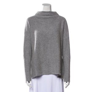 Vince Boiled Cashmere Funnel Neck Sweater Gray M